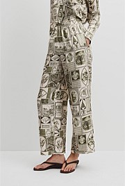 Print Washable Silk Pant