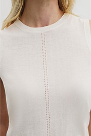 Pointelle Detail Neck Tank