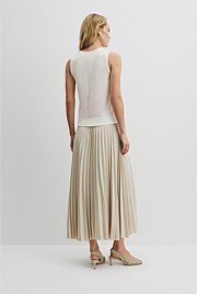 Pointelle Detail Neck Tank