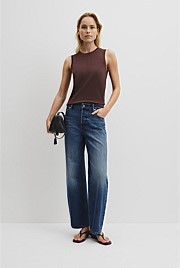 Pointelle Detail Neck Tank