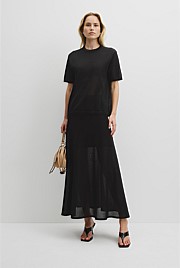 Fine Mesh Knit T-Shirt