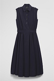 Australian Cotton Fit-and-Flare Midi Dress