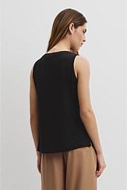 Linen Boat Neck Tank