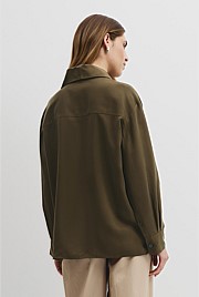 Cupro Funnel Shirt