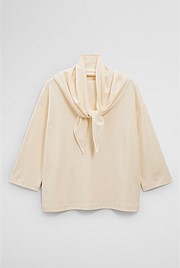 Scarf Crop Sleeve T-Shirt