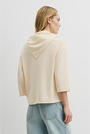 Scarf Crop Sleeve T-Shirt
