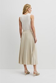 Pleated Midi Skirt