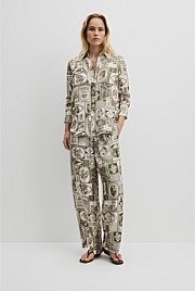 Print Washable Silk Blouse
