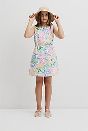 Teen Sleeveless Print Shift Dress