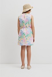 Teen Sleeveless Print Shift Dress