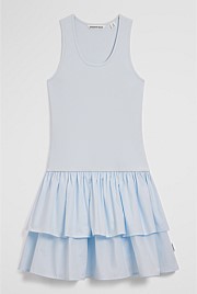 Teen Australian Cotton Blend Sleeveless Knit Woven Dress
