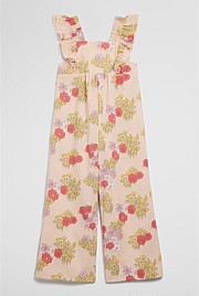 Short Sleeve Printed Jumpsuit