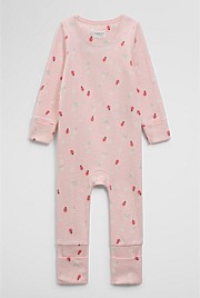 Organically Grown Cotton Blend Pointelle Jumpsuit