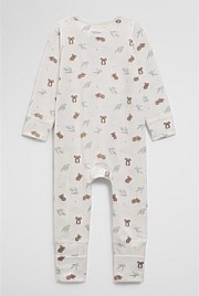 Organically Grown Cotton Jersey Print Jumpsuit