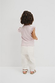 Australian Cotton Blend Short Sleeve Stripe Rib T-Shirt