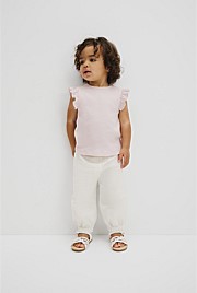 Australian Cotton Blend Short Sleeve Stripe Rib T-Shirt