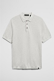Short Sleeve Australian Good Earth Cotton Pique Knit Polo