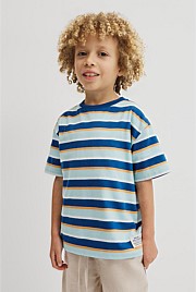 Oversized Stripe Short Sleeve T-Shirt