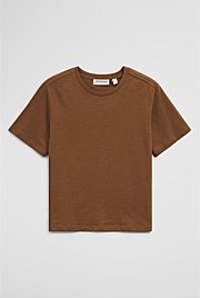 Textured Short Sleeve Slub T-Shirt