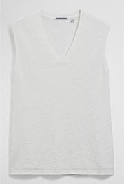 Australian Cotton Blend Compact Boucle Vest