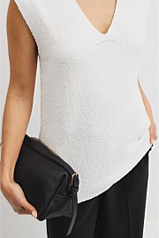 Australian Cotton Blend Compact Boucle Vest