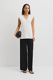 Australian Cotton Blend Compact Boucle Vest