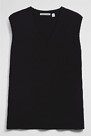 Australian Cotton Blend Compact Boucle Vest