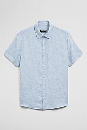 Regular Fit Short Sleeve Linen Shirt
