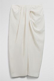 Knot Detail Midi Skirt