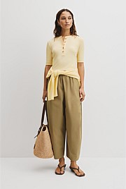 Fine Rib Henley T-Shirt