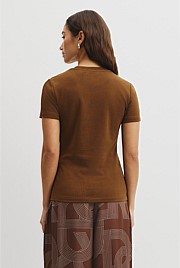Australian Cotton Blend Fitted T-Shirt
