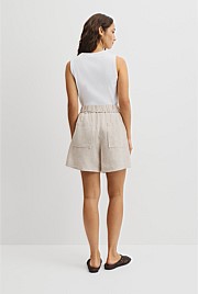 Pull On Linen Short