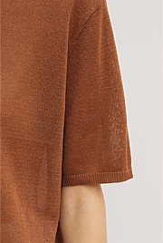 Fine Mesh Knit T-Shirt
