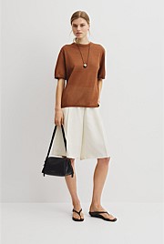Fine Mesh Knit T-Shirt