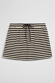 Australian Cotton Blend Stripe Jersey Skirt