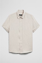 Regular Fit Short Sleeve Linen Shirt