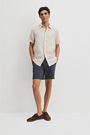 Regular Fit Short Sleeve Linen Shirt