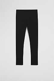 Organically Grown Cotton Blend Solid Rib Legging