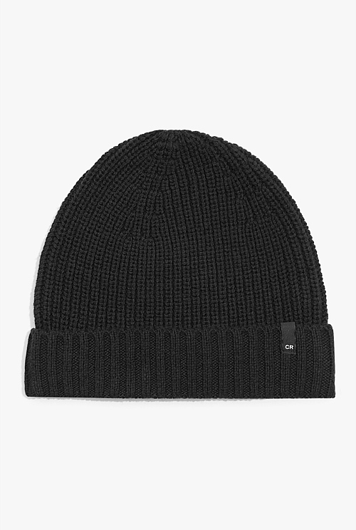 Cotton Blend Rib Beanie