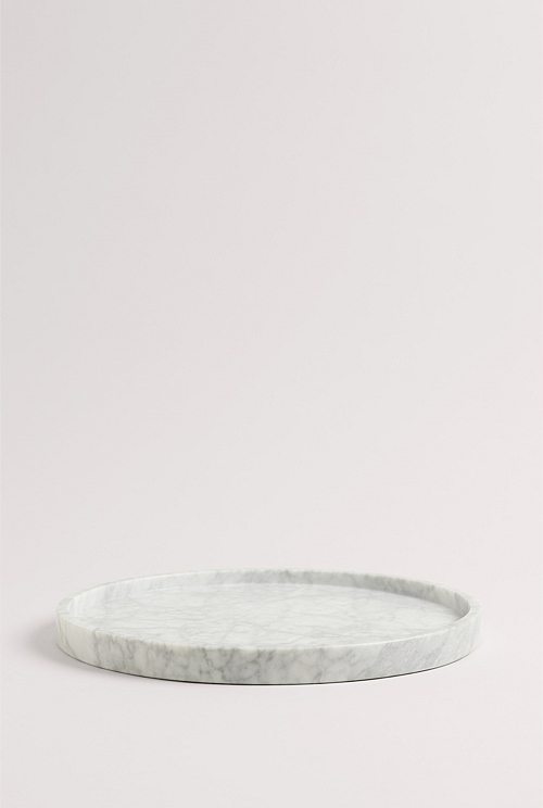 Loft Marble Large Round Tray