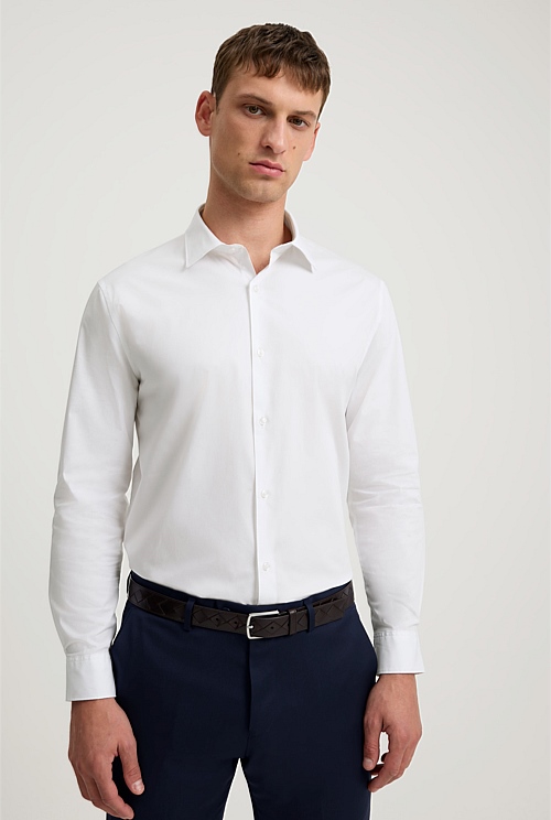 Tailored Fit Poplin Stretch Shirt