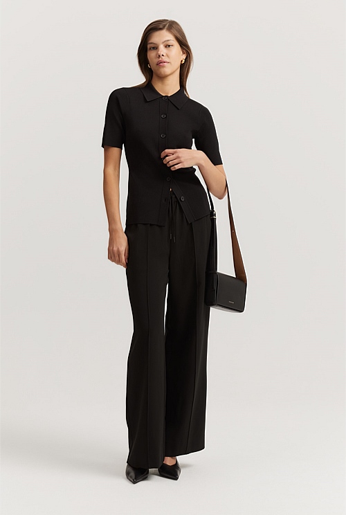 Pull-on Wide Leg Pant