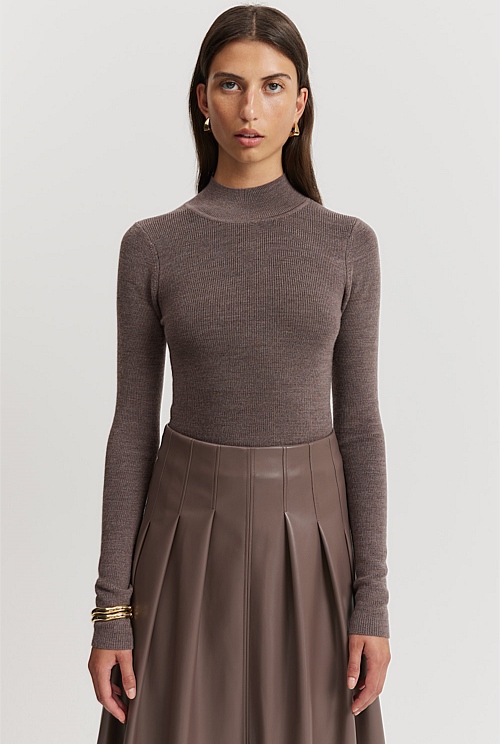 Verified Australian Merino Mock Neck Knit