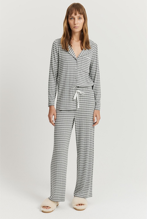 Stripe Wide Leg Pyjama Pant