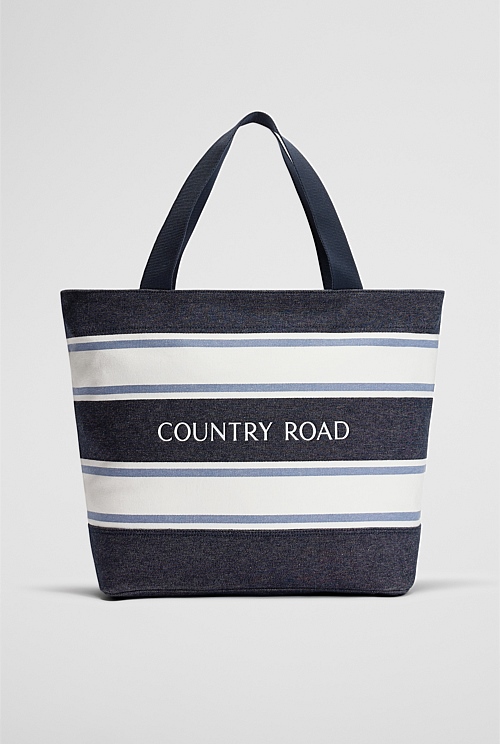 Verified Australian Cotton Harry Stripe Shopper