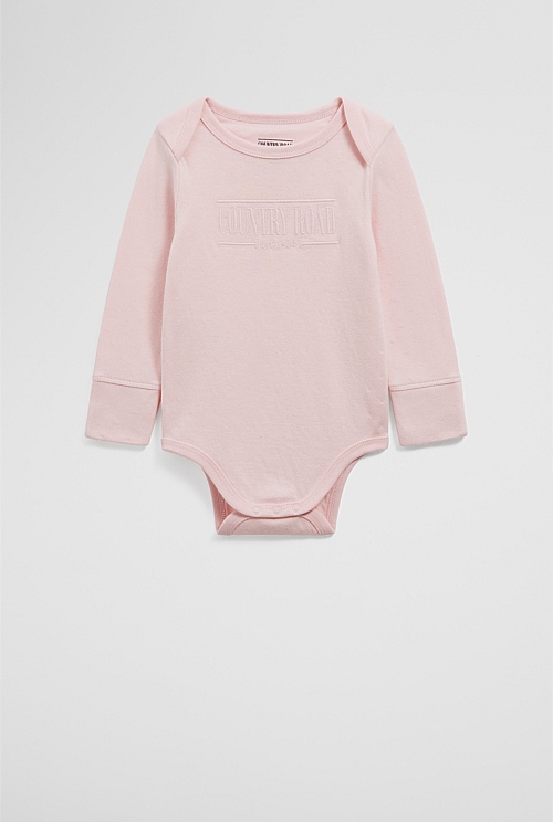 Organically Grown Cotton Heritage Long Sleeve Bodysuit