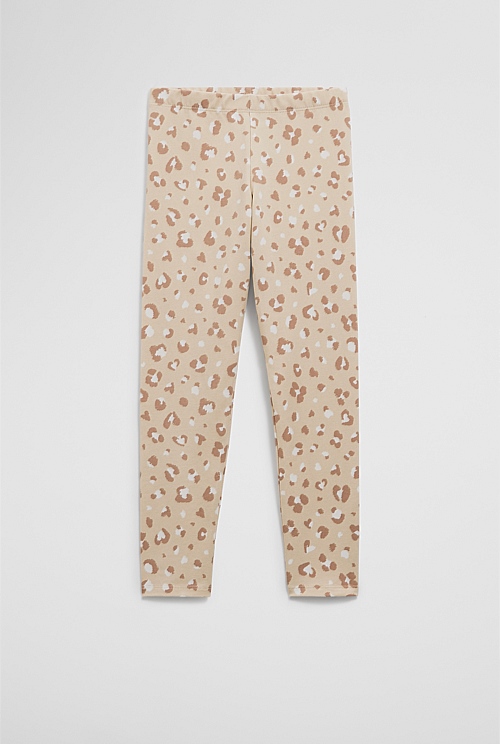 Organically Grown Cotton Blend Animal Legging