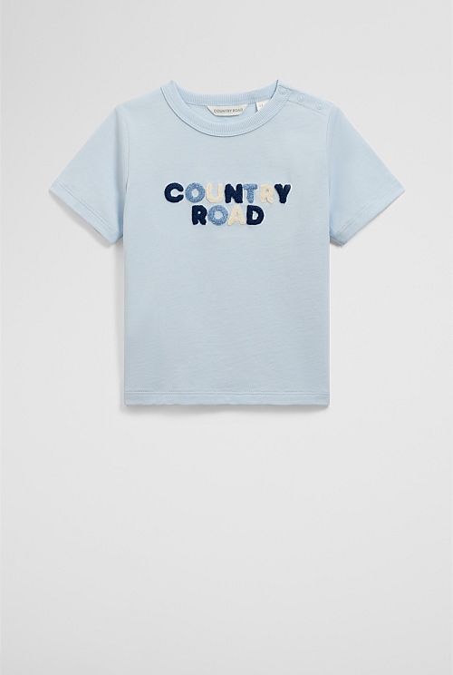 Organically Grown Cotton Boucle Logo T-Shirt