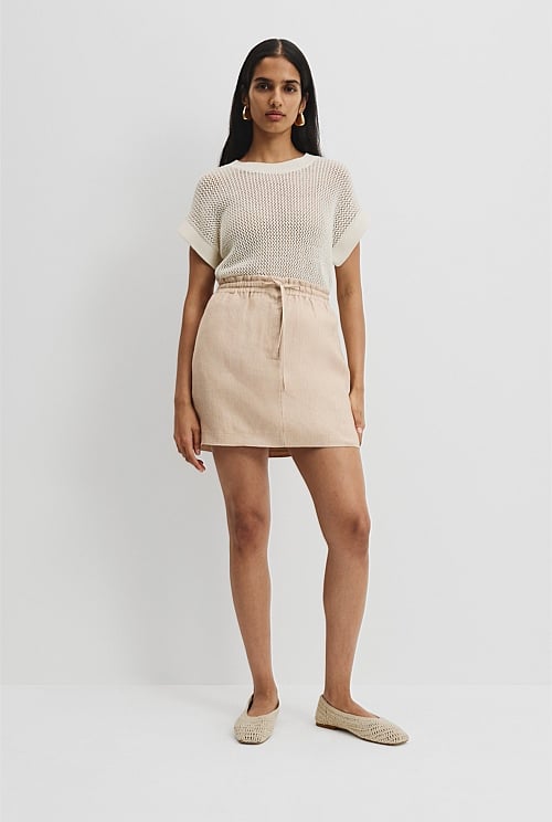 Organically Grown Linen Mini Skirt