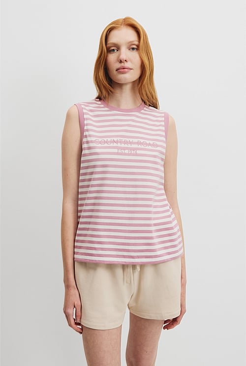 Verified Australian Cotton Est. 1974 Stripe Tank